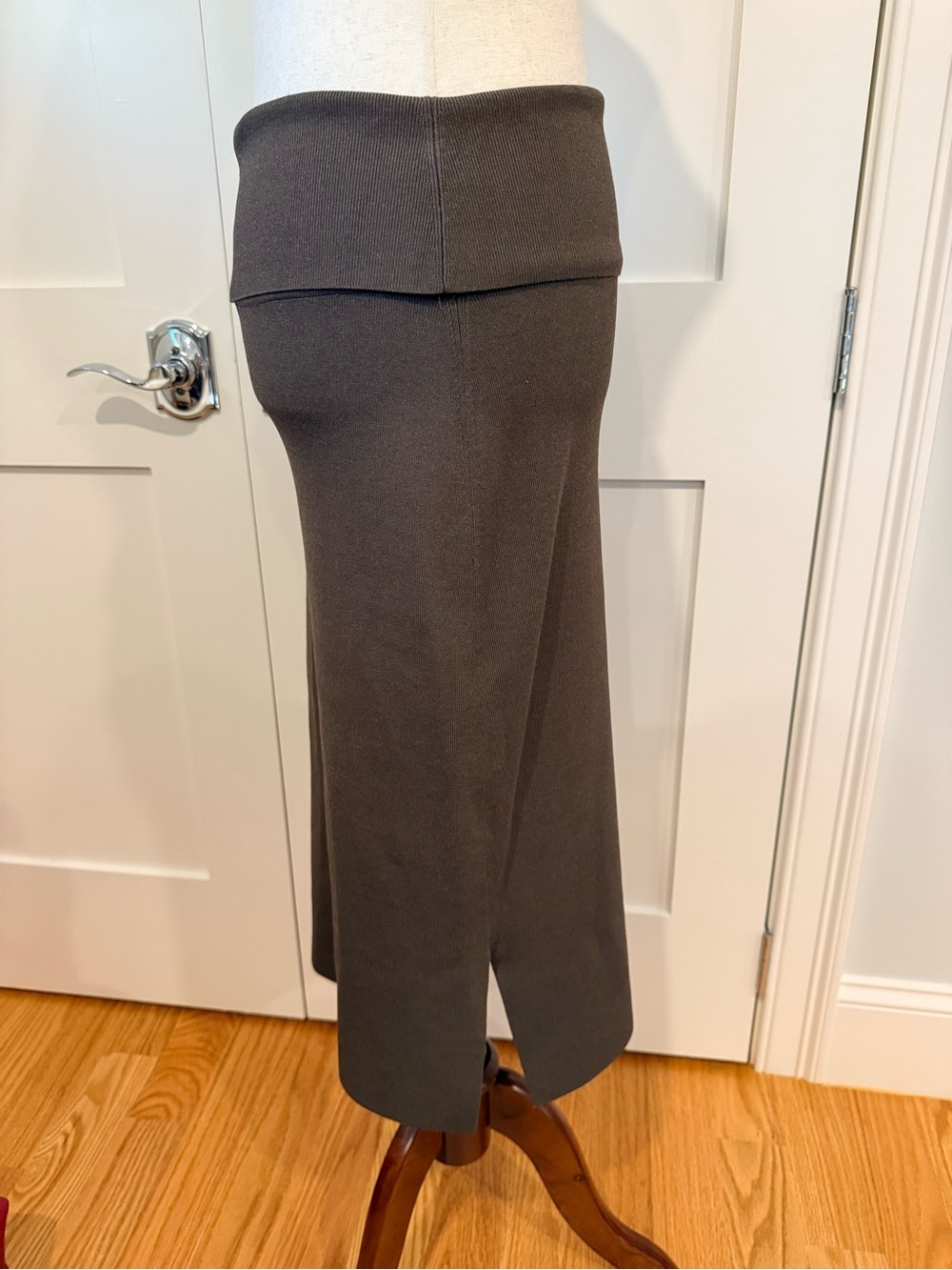 MM Lafleur Harlem Olive Fold-over Waist Pencil Skirt - Picture 10 of 13
